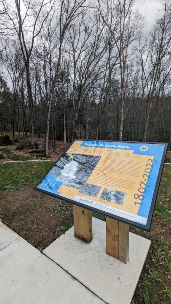 Marshalls Falls Park Sign